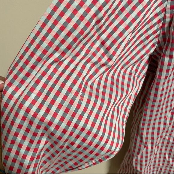 Robert Graham Pink Plaid Checkered Flannel Button Down Shirt- Size Large - Picture 6 of 6